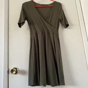 NWOT Olive Green Skater Dress